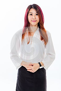 Asian woman in casual business attire