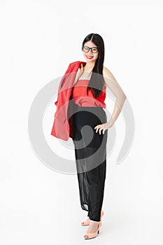 Asian woman in casual dress