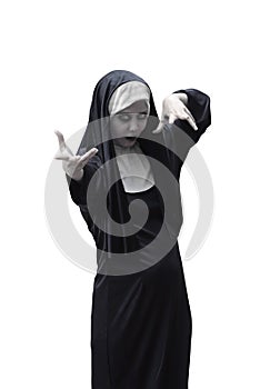 Asian woman devil nun