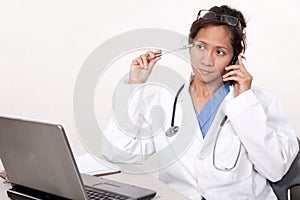 Asian woman doctor physician