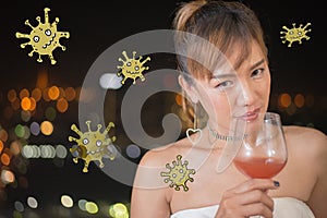 Asian woman drinking makes you more vulnerable to Covid-19 and other communicable diseases