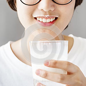 Asian Woman Drinking Tea Relax Concept