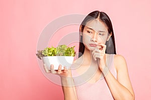 Asian woman hate salad