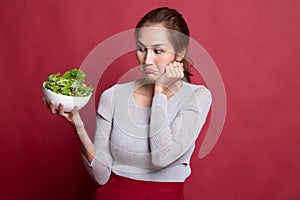 Asian woman hate salad