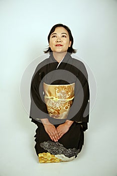 Asian woman in a kimono