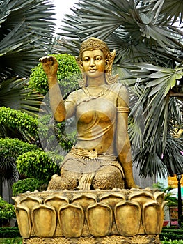 Asian woman mythological statue