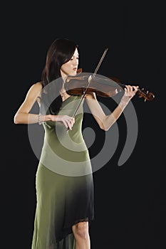 Asian Woman Playing Violin