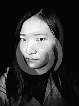 An asian woman portrait