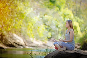 Asian woman practice Yoga