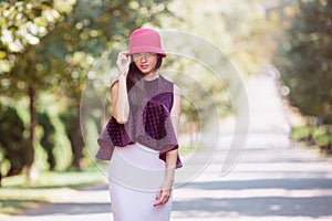 Asian woman romantic portrait