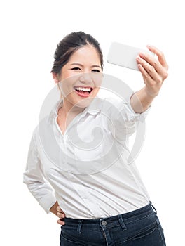 Asian woman selfie