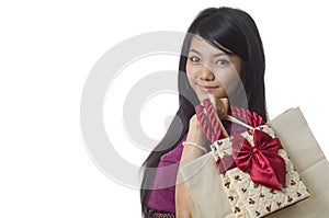 Asian woman shopping