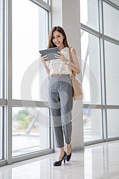 Asian woman use digital tablet