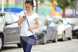 Asian woman use smartphone