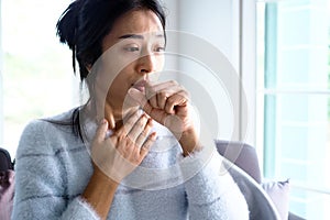 Asian women have angina, high fever and chronic cough