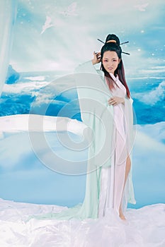 Asian women play fairies in wonderland