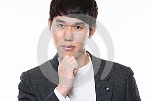 Asian young business man in studio