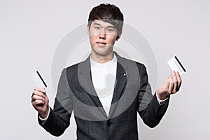 Asian young business man in studio