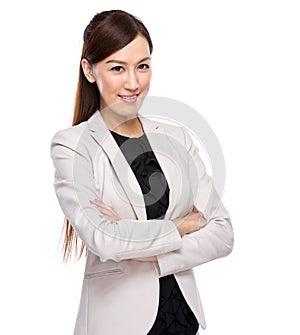 Asian young business woman in suit