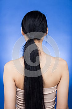 Asian Young Pretty black hair nice skin woman