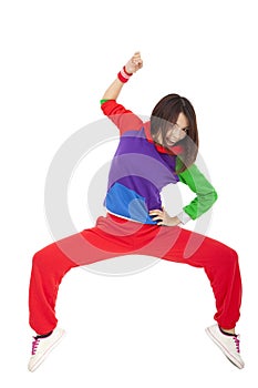 Asian young woman dancing