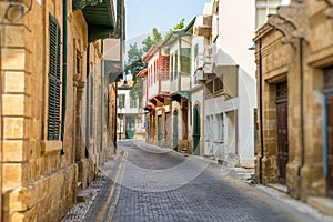 Asim efendi street, narrow historic street in central Nicosia