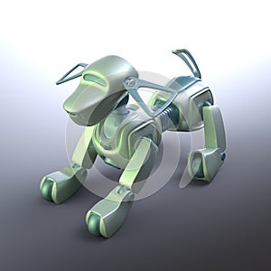 Look, the little Robo Dog. 3D Illustration photo
