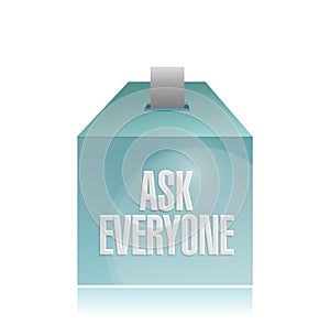 Ask everyone ballot illustration design