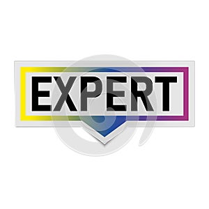 Ask an expert retro speech bubble on white