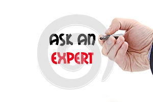 Ask an expert text concept