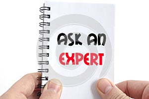 Ask an expert text concept