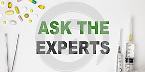 Ask the experts - text on a white background