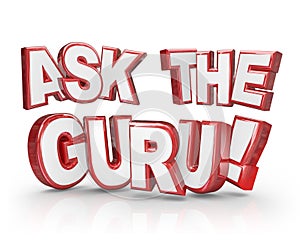 Ask the Guru Question 3D Words Help Guidance photo