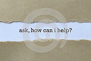 Ask how can i help on white paper