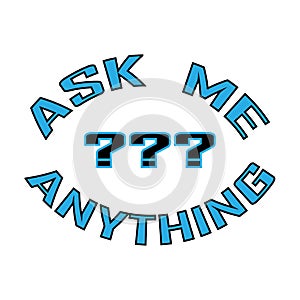 Ask me anything. web banner. Design template page. I Digital technology background. Vector illustration. Stock image.