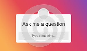 Ask me a question icon in flat style. Faq vector illustration on isolated background. Help button sign business concept