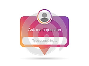 Ask me a question icon in flat style. Faq vector illustration on isolated background. Help button sign business concept