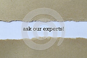 Ask our experts