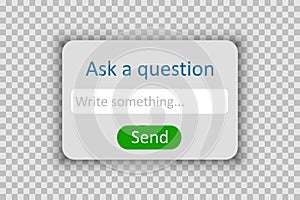 Ask a question, user interface form â€“ vector
