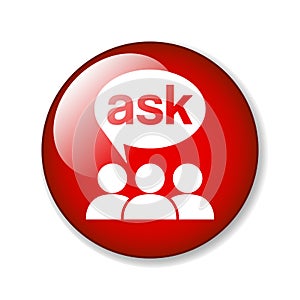 Ask support icon photo
