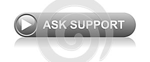 Ask support web button icon on white
