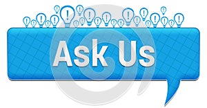 Ask Us Blue Comment Bulbs Symbols Top