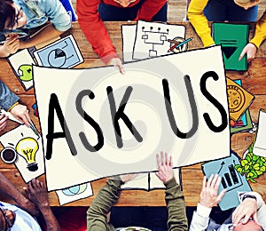 Ask Us Inquiries Questions Concerns Contact Concept