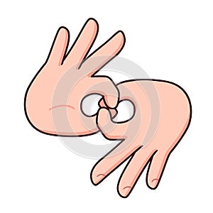 ASL sign Connect hand gesture