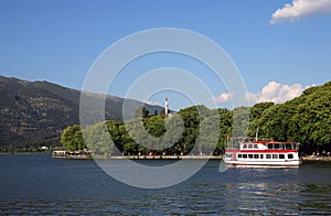 Aslan pasha mosque and lake Ioannina cityscape photo