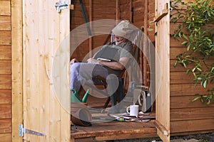 Asleep in shed