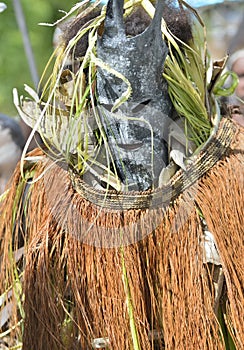 Asmat people mask for the rite.