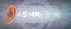 ASMR Word Cloud Ear Concept