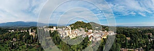 Asolo village in a panormaic view from above photo