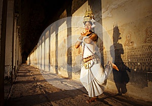 Aspara Culture Posing Dancers Angkor Wat Concept